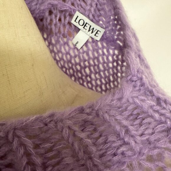 LOEWE Anagram Knit Mohair Blend Sweater (Purple) - Picture 9 of 16